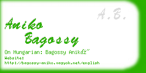 aniko bagossy business card